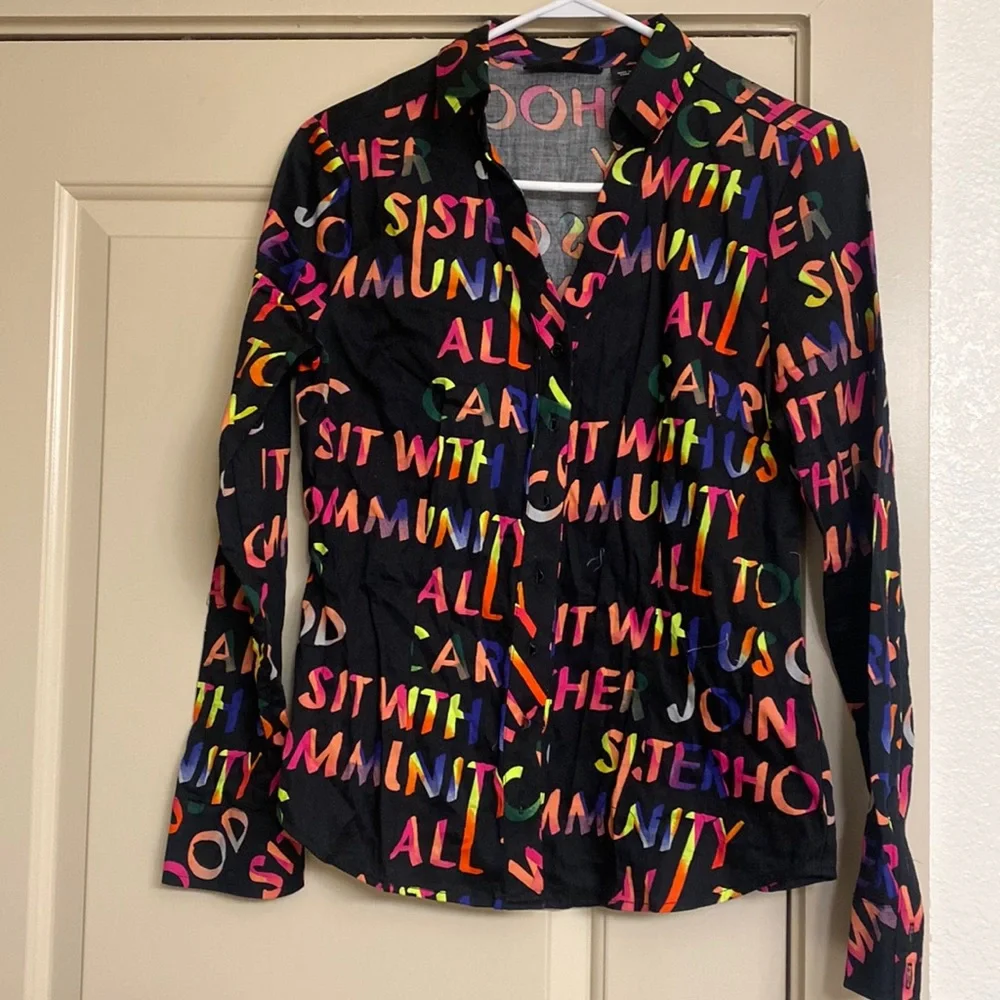 Multicolored, motional blouse. - Picture 1 of 7